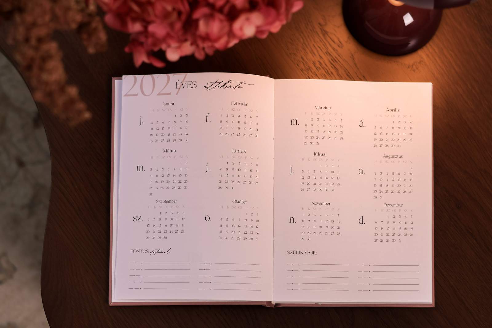 Simply Planned 2027 – Dusty Rose – Éves áttekintő